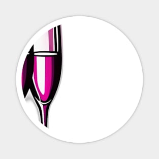 Toast to Elegance: Pink Champagne Glasses Illustration No. 971 Magnet